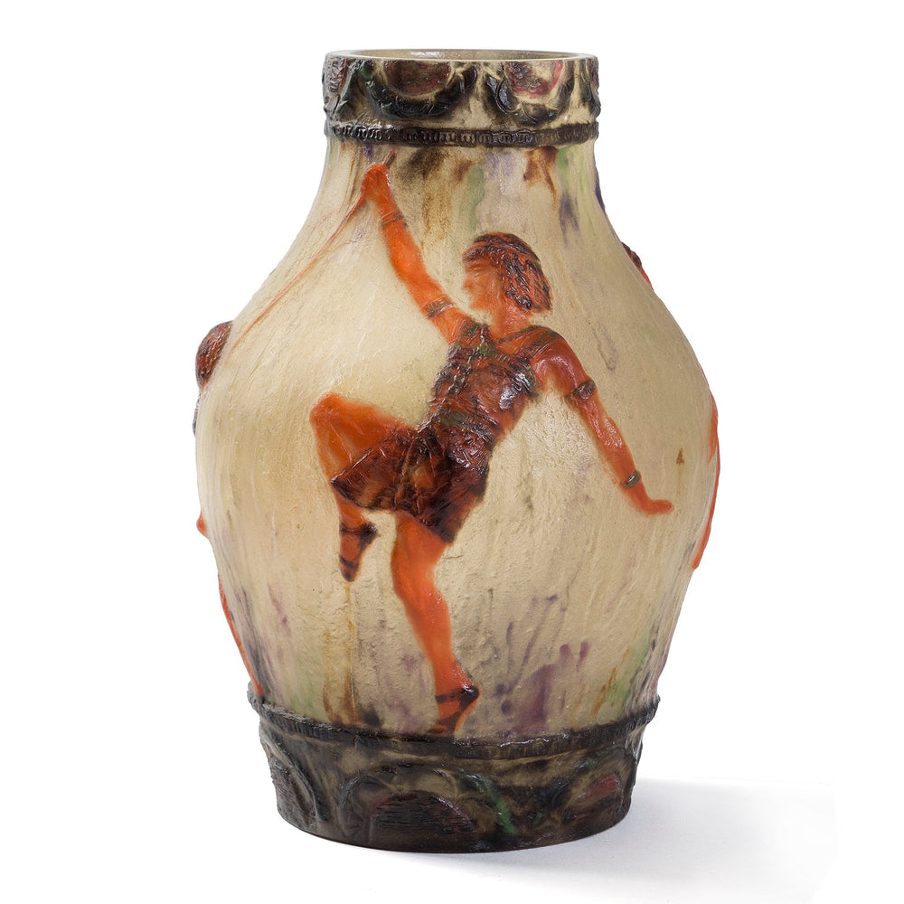 Macklowe Gallery Gabriel Argy-Rousseau "La Danse'" Pâte-de-Verre Vase