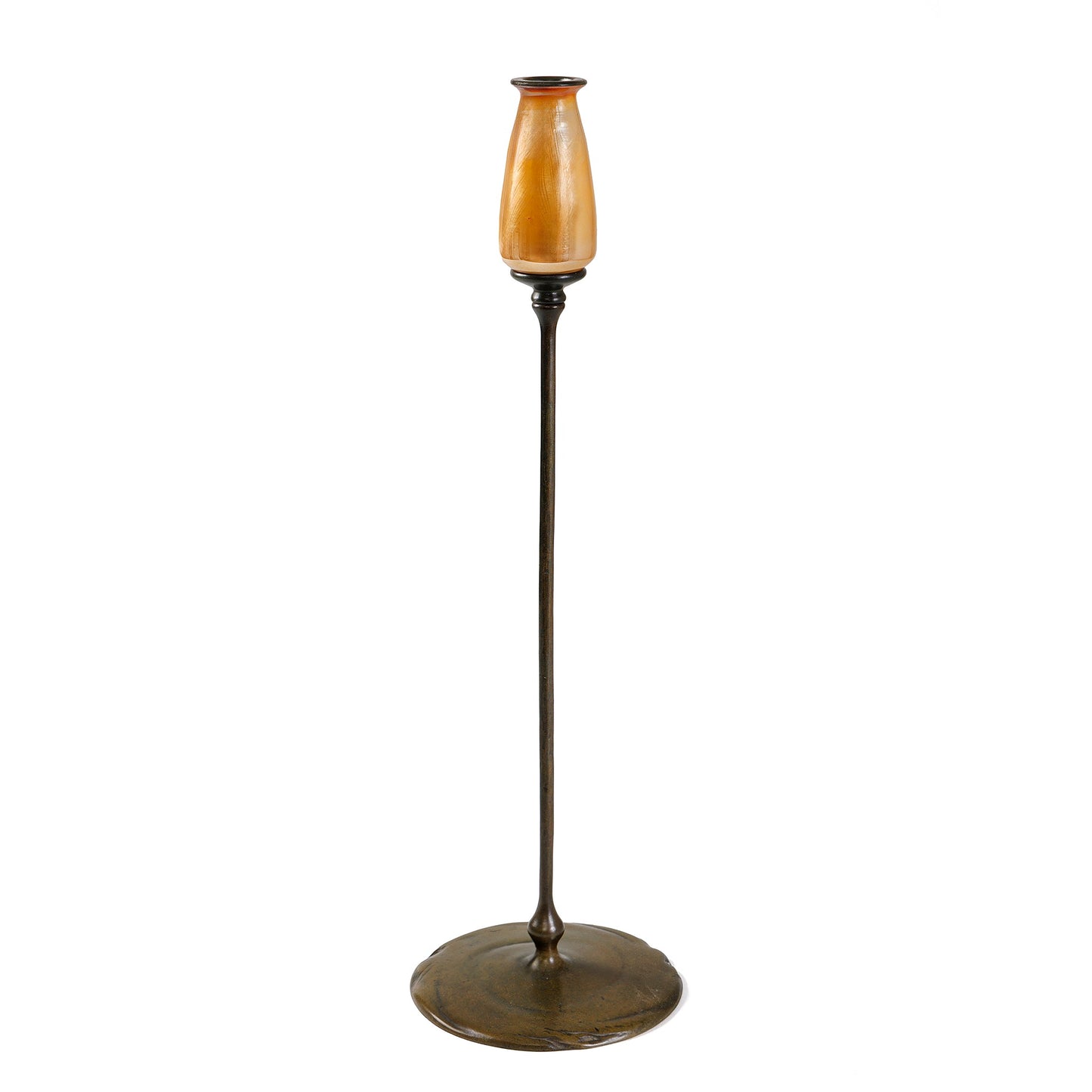 Macklowe Gallery Tiffany Studios New York Single Candle Holder with Blown Glass Top