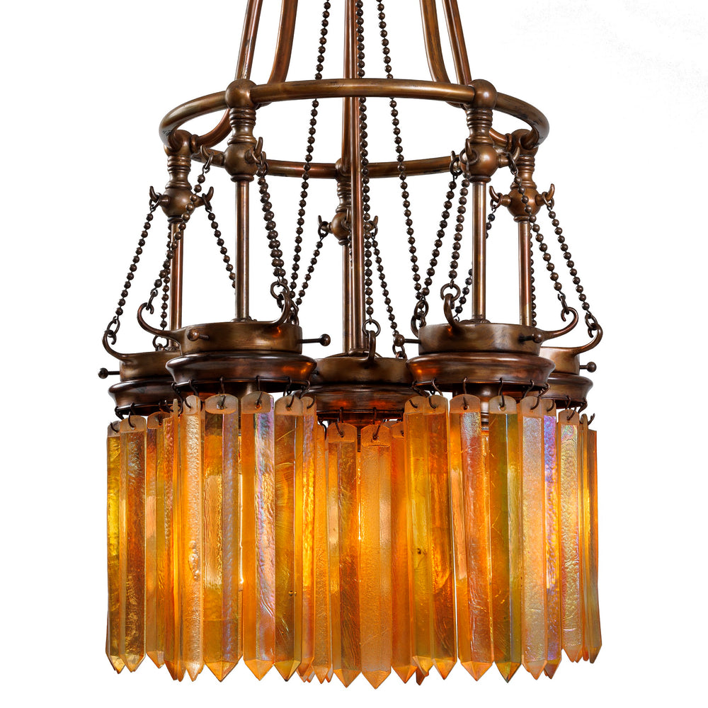 
                      
                        Macklowe Gallery Tiffany Studios New York Five-light "Prism" Chandelier
                      
                    