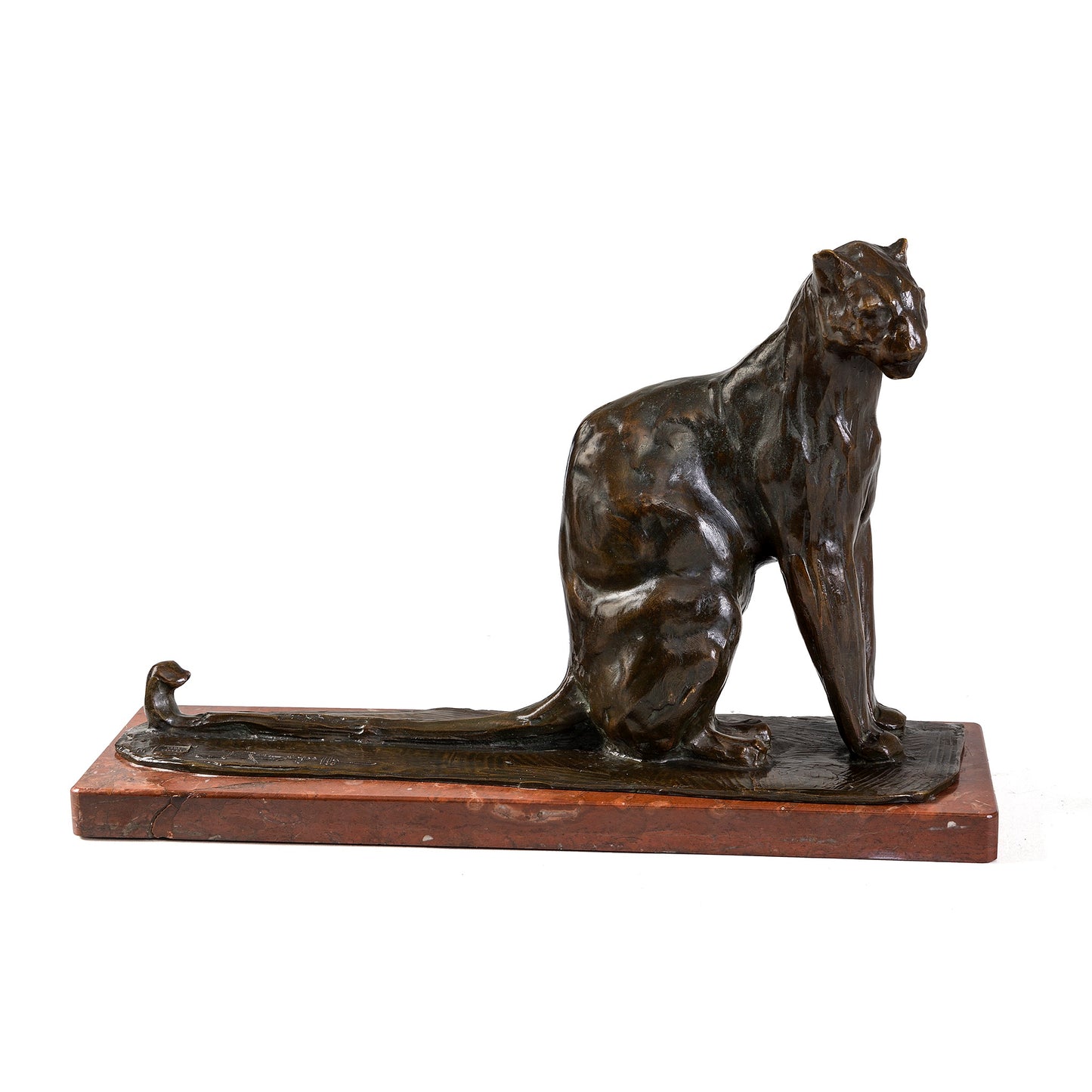 Macklowe Gallery Rembrandt Bugatti "Seated Panther, small model (Panthère assise, Petit Modèle)" Bronze Sculpture