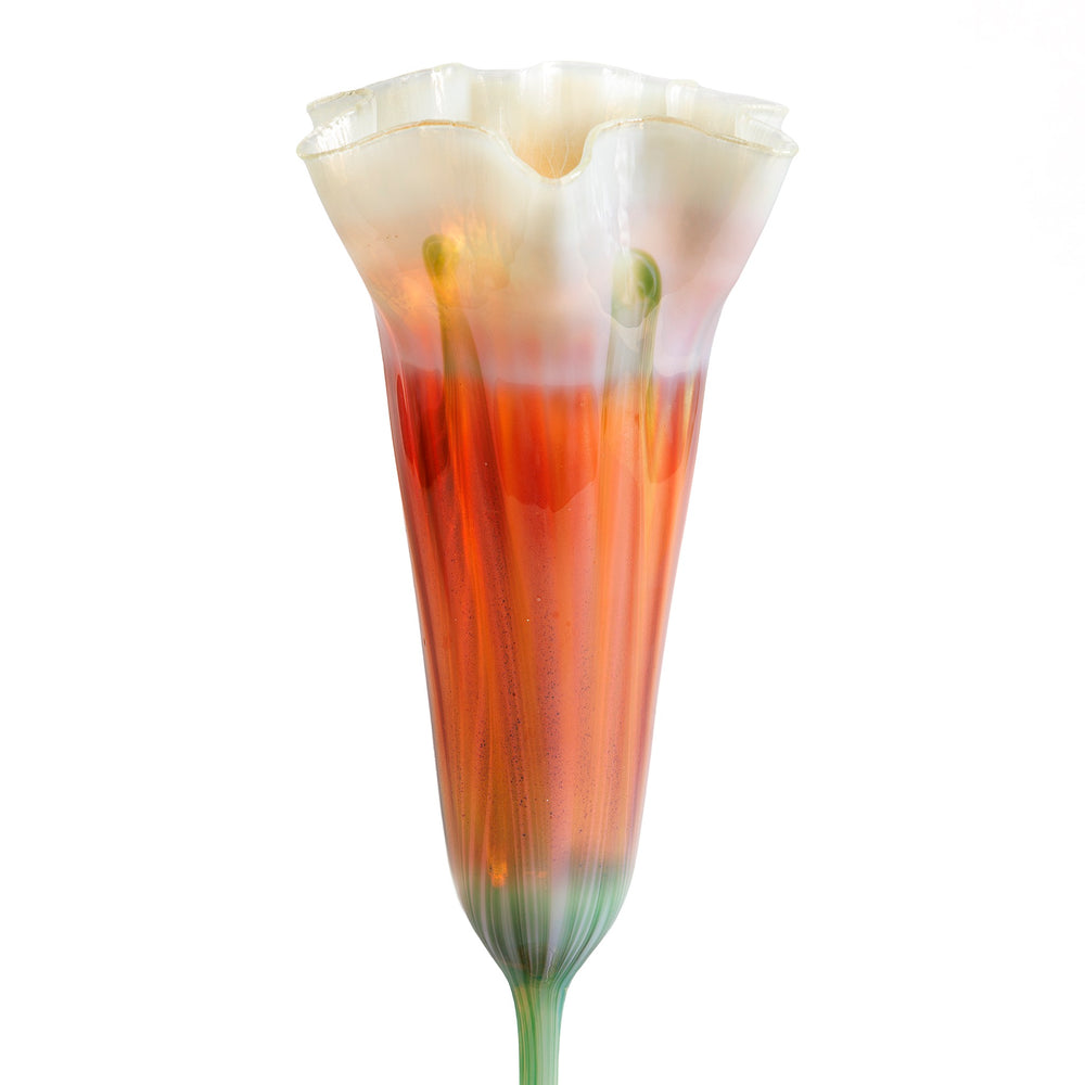 Macklowe Gallery Tiffany Studios New York Ruffled Rim Flower Form Glass Vase