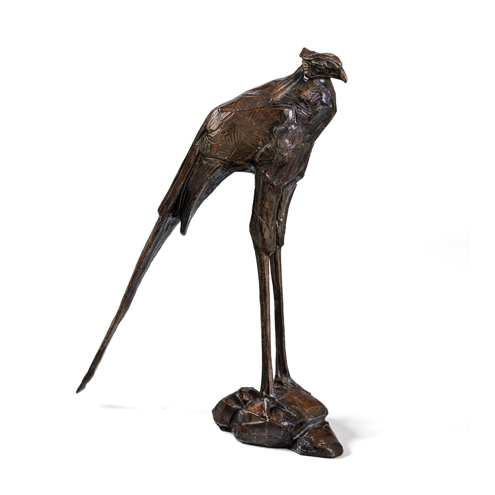 Macklowe Gallery Rembrandt Bugatti "Female Secretary Bird (Serpentaire femelle)" Bronze Sculpture