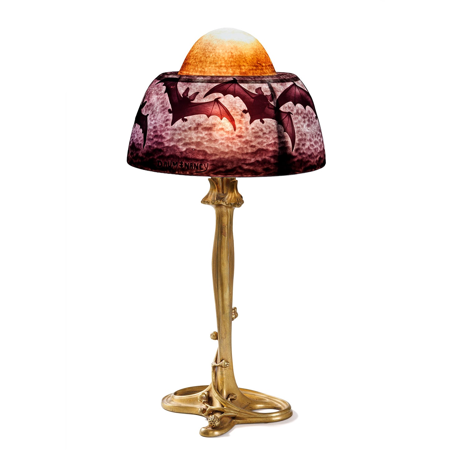 Macklowe Gallery Daum and Louis Majorelle "Bat" Table Lamp