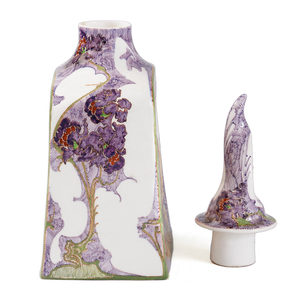 
                      
                        Macklowe Gallery Rozenburg "Viper and Cockscomb" Eggshell Porcelain Covered Bottle
                      
                    