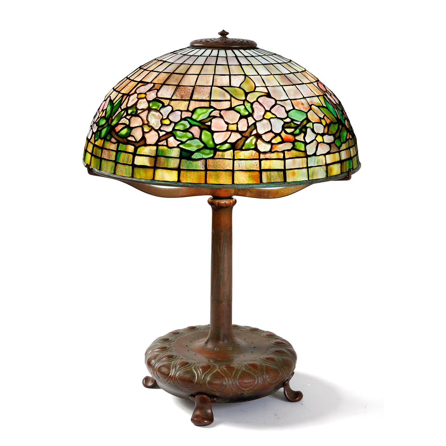 Macklowe Gallery Tiffany Studios New York “Border Dogwood” Table Lamp