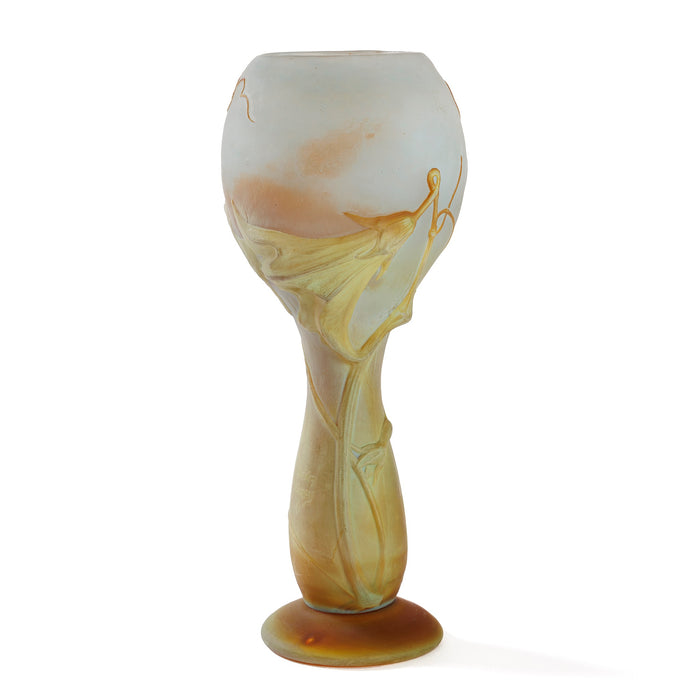 Macklowe Gallery Daum Nancy "Fleur de Coloquinte" Cameo Glass Vase