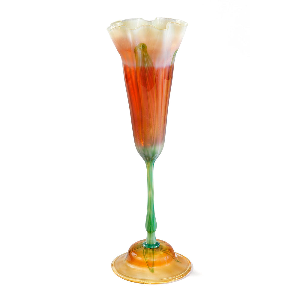 
                      
                        Macklowe Gallery Tiffany Studios New York Ruffled Rim Flower Form Glass Vase
                      
                    