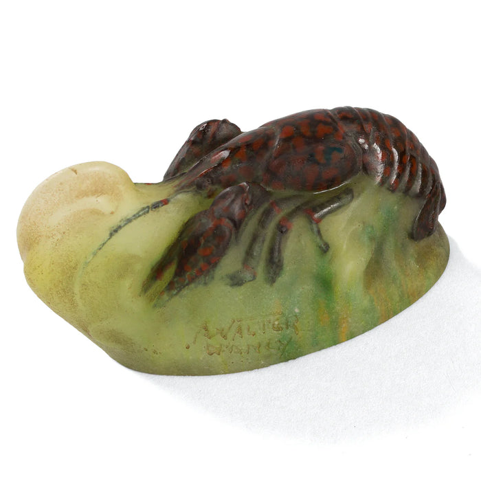 Amalric Walter and Henri Bergé Small "Langouste" Pâte de Verre Paperweight