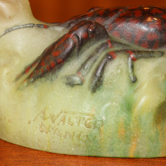 Amalric Walter and Henri Bergé Large "Langouste" Pâte de Verre Glass Paperweight