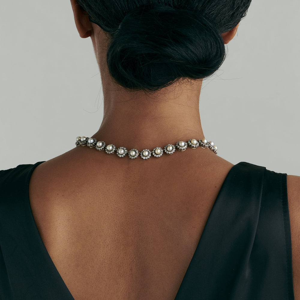 
                      
                        Macklowe Gallery Natural Saltwater Button Pearl and Diamond Necklace
                      
                    