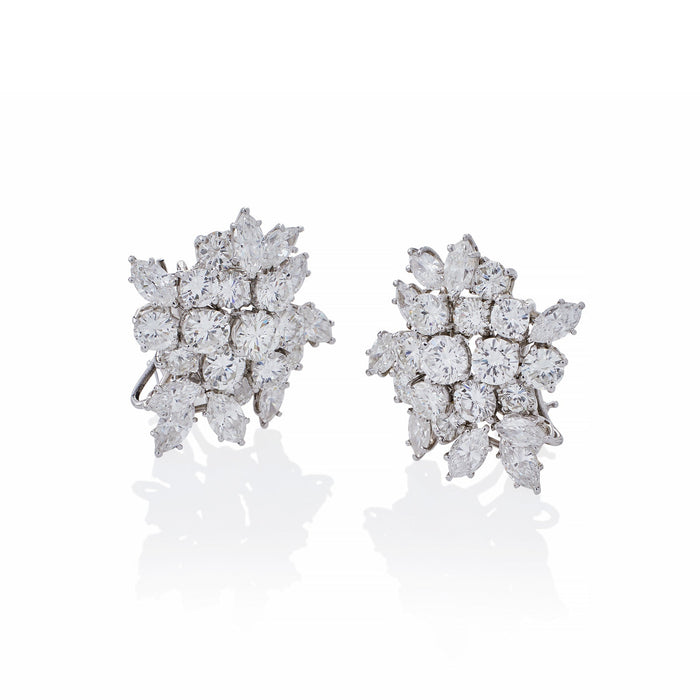 Macklowe Gallery Diamond Day/Night Cluster Pendant Earrings