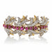 Macklowe Gallery Tiffany & Co. Burmese Ruby and Diamond Leaf Bracelet