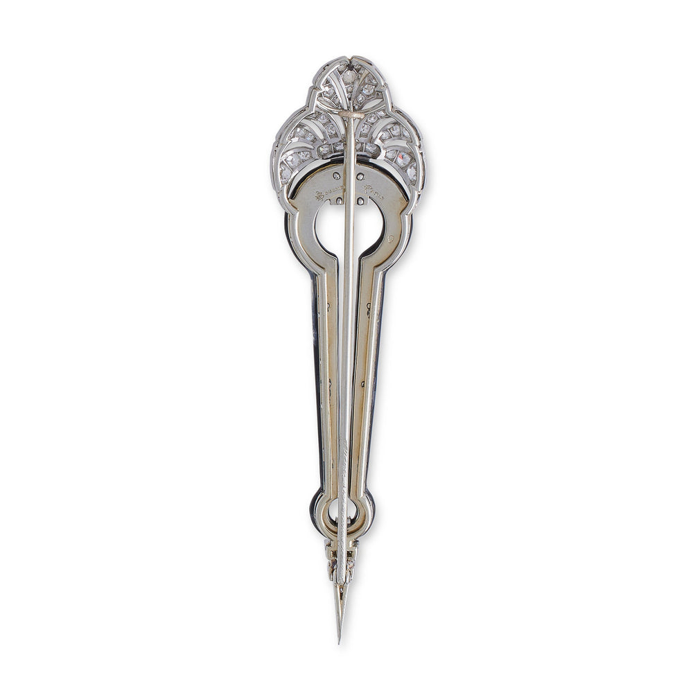 
                      
                        Macklowe Gallery Boucheron Paris Art Deco Diamond and Black Enamel Brooch
                      
                    