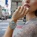 Macklowe Gallery Seaman Schepps Blue Zircon and Diamond Bracelet