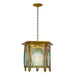 Macklowe Gallery Hector Guimard Gilt Bronze and Glass Lantern Chandelier