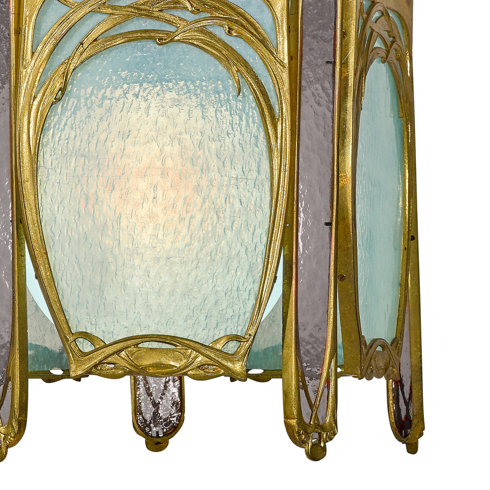 
                      
                        Macklowe Gallery Hector Guimard Gilt Bronze and Glass Lantern Chandelier
                      
                    