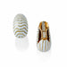 Macklowe Gallery David Webb White Enamel Tiger Stripe Clip Earrings