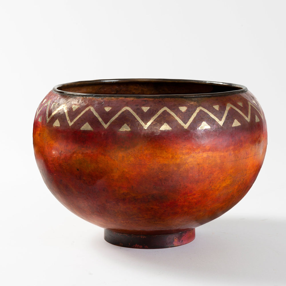 
                      
                        Macklowe Gallery Claudius Linossier "Chevron" Dinanderie Vase
                      
                    