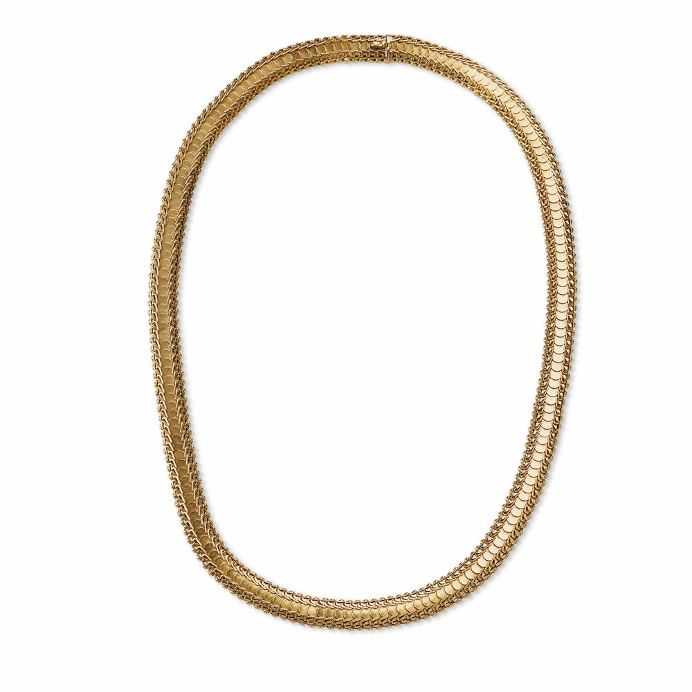 
                      
                        Macklowe Gallery "Knitted" Victorian 18K Gold Chain Necklace
                      
                    
