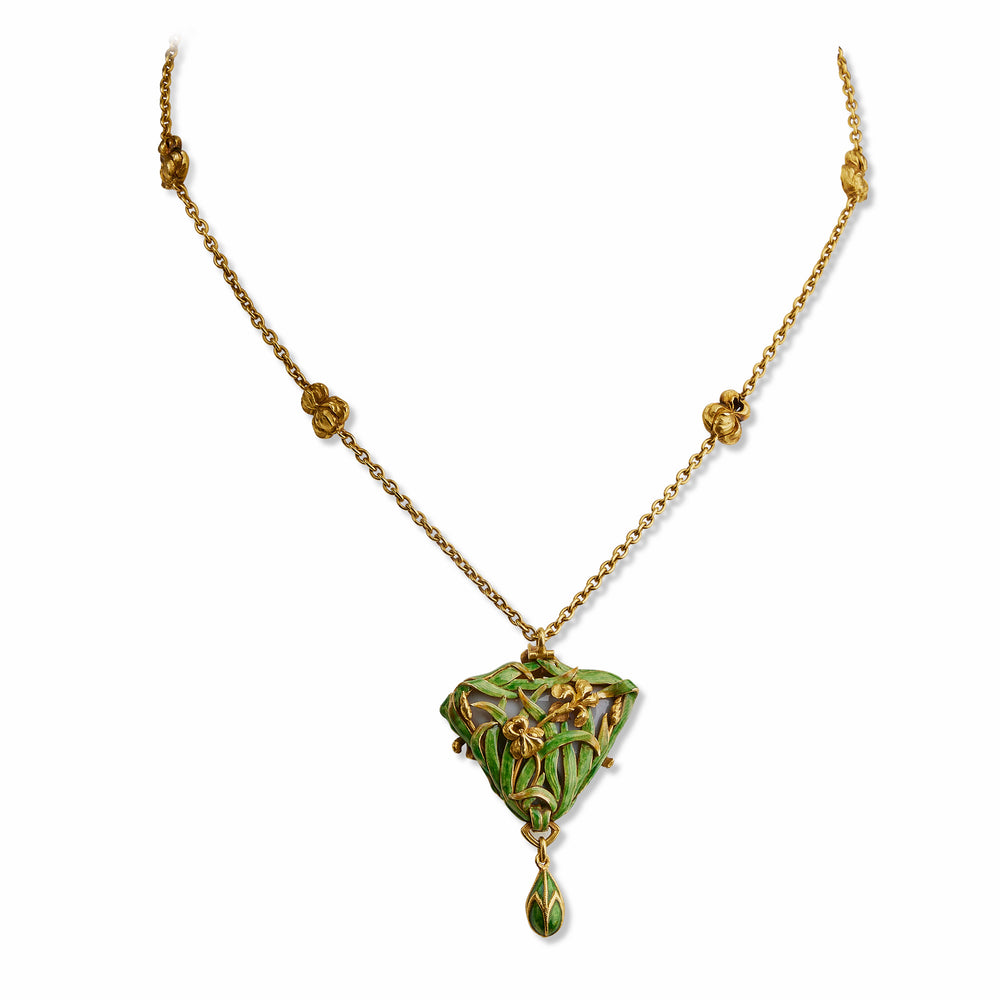 
                      
                        Macklowe Gallery Marcus & Co. Black Opal and Enamel Pendant Necklace
                      
                    