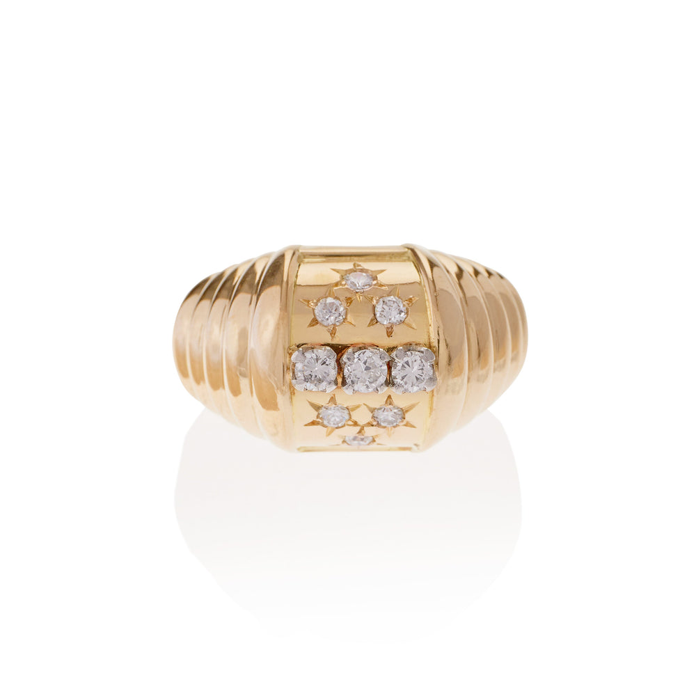 
                      
                        Macklowe Gallery French Retro Star-Set Diamond Ring
                      
                    