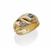 Macklowe Gallery Sapphire and Diamond Twinstone Double Snake Ring