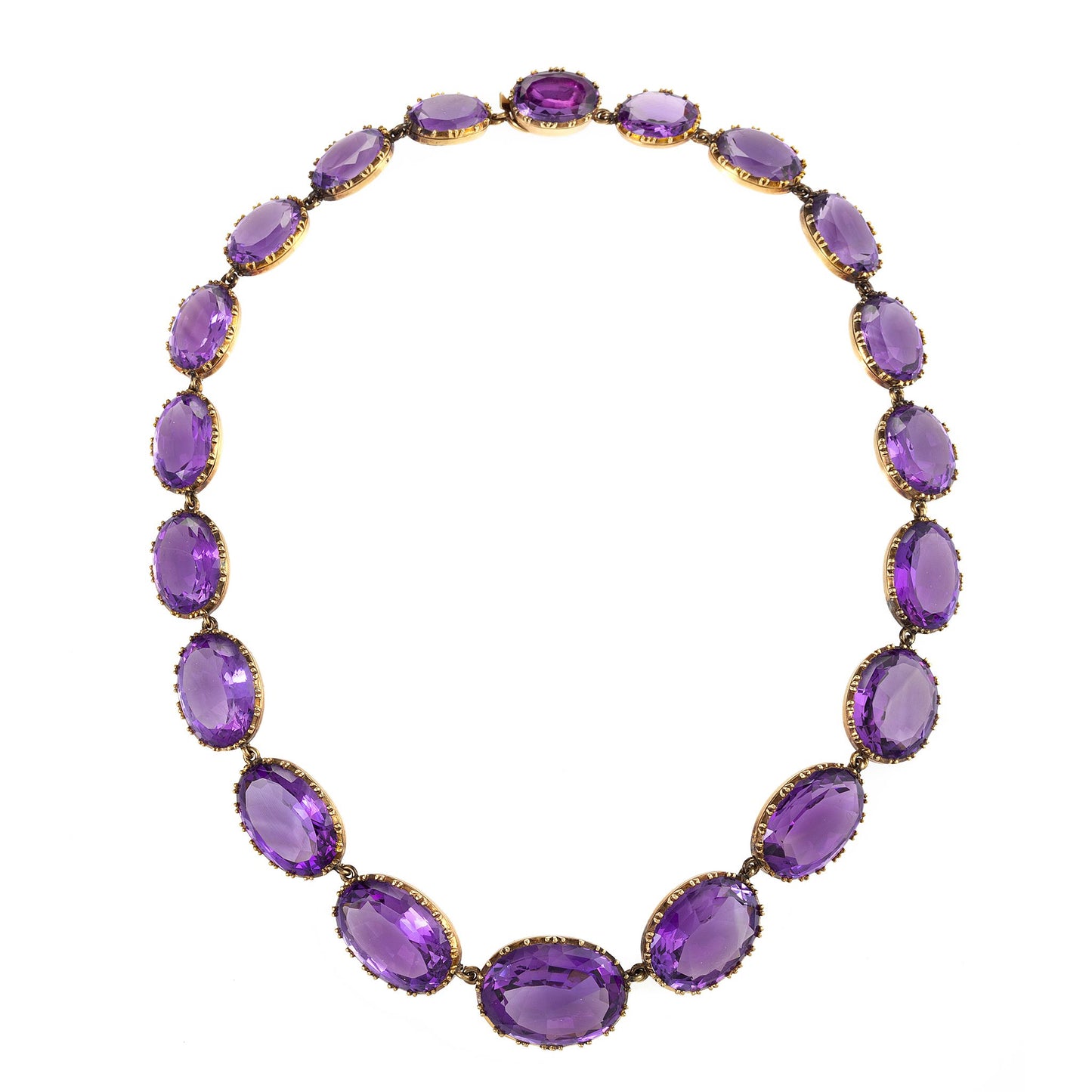 Macklowe Gallery Amethyst Rivière Necklace and Earrings Suite