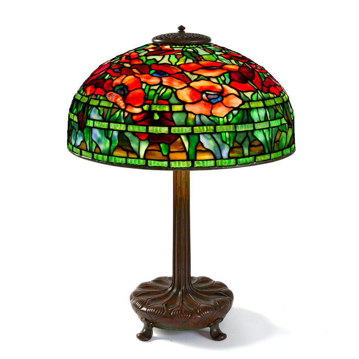 Macklowe Gallery Tiffany Studios New York Pair of "Oriental Poppy" Table Lamps 