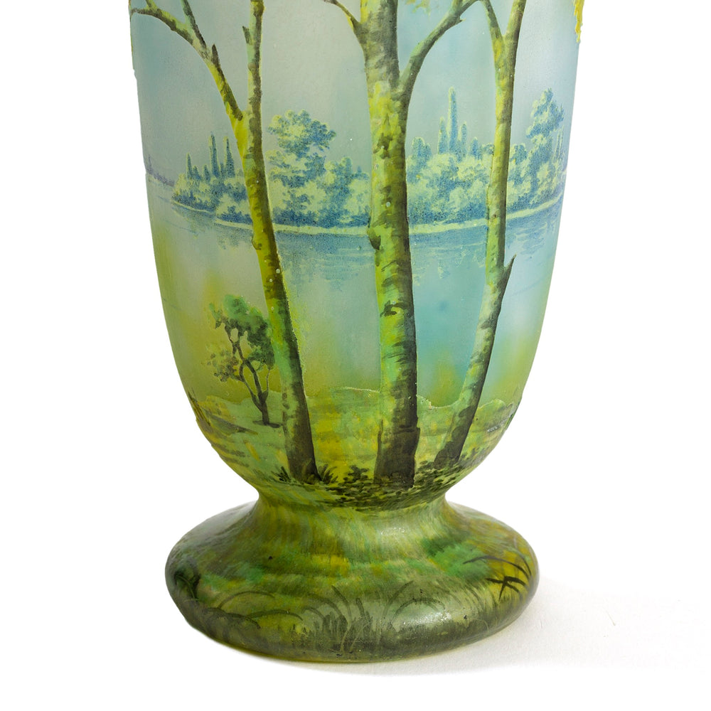 
                      
                        Macklowe Gallery Daum Nancy "Birch Scene" Cameo Glass Vase
                      
                    