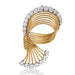 Macklowe Gallery Cartier Gold and Diamond Swirl Brooch