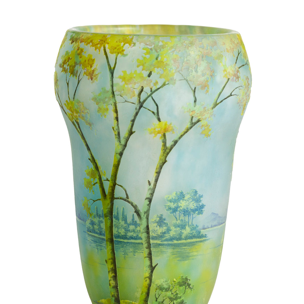 
                      
                        Macklowe Gallery Daum Nancy "Birch Scene" Cameo Glass Vase
                      
                    