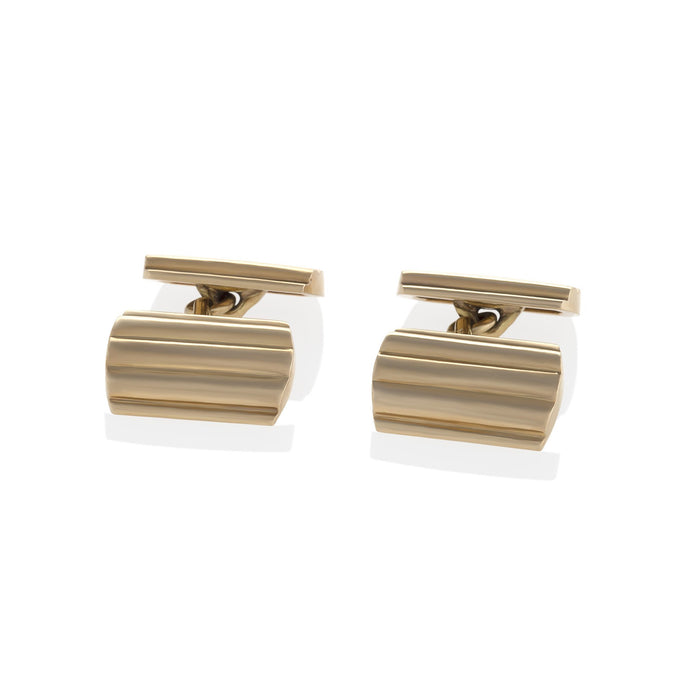 Macklowe Gallery Tiffany & Co. Ribbed Gold Cuff Links