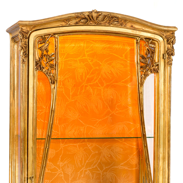 Macklowe Gallery Louis Majorelle Gilt Walnut "Aux Pins" Vitrine